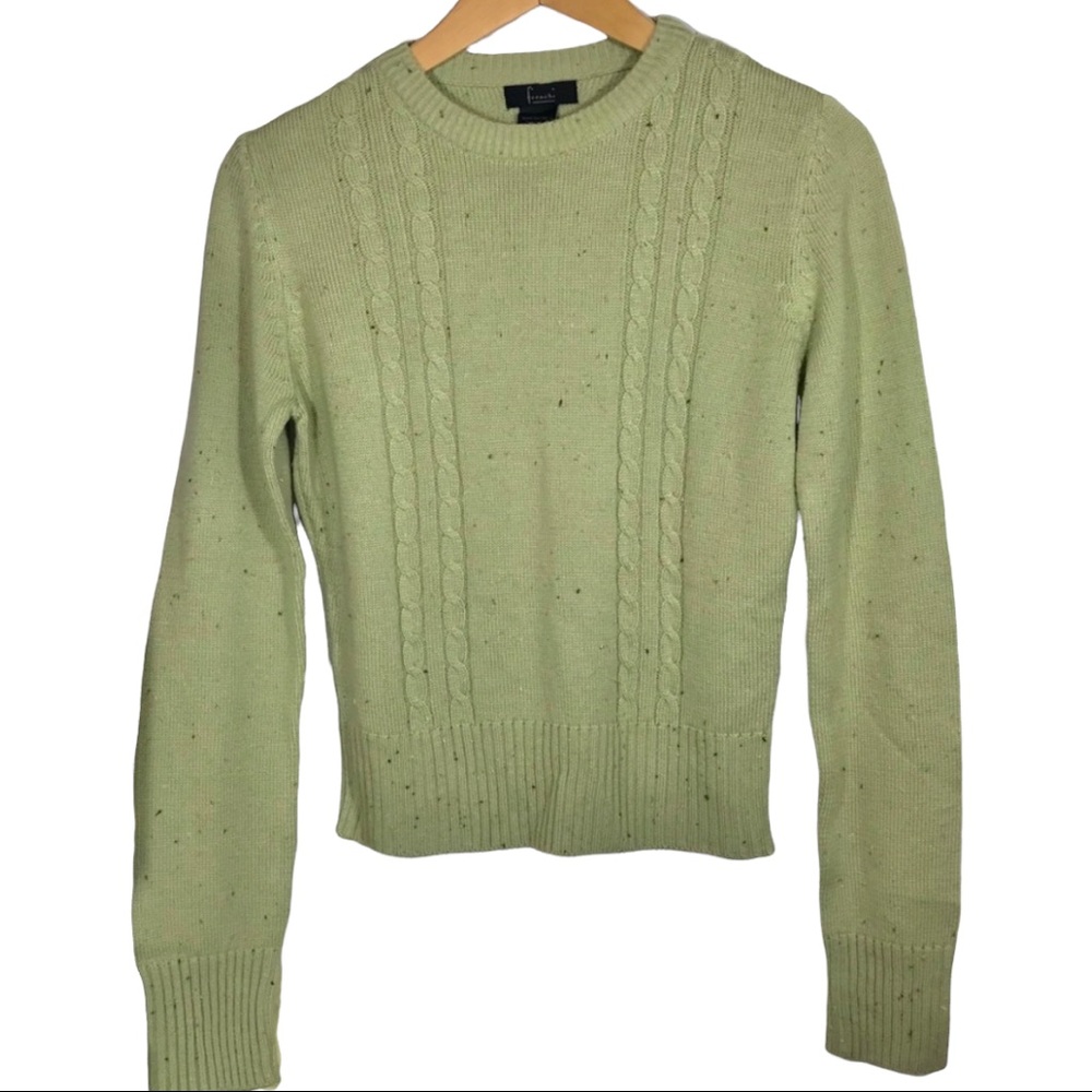 Frenchi cropped green sweater size L
